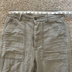 American Eagle green 90s high rise straight leg pants button fly